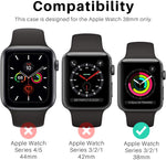 EGV [2 Pack] Tempered Glass Case for Apple Watch 38mm Series 3/2/1
